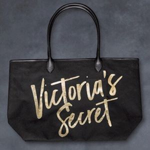 ❗️PRICE DROP Black/Gold Victoria’s Secret Tote Bag